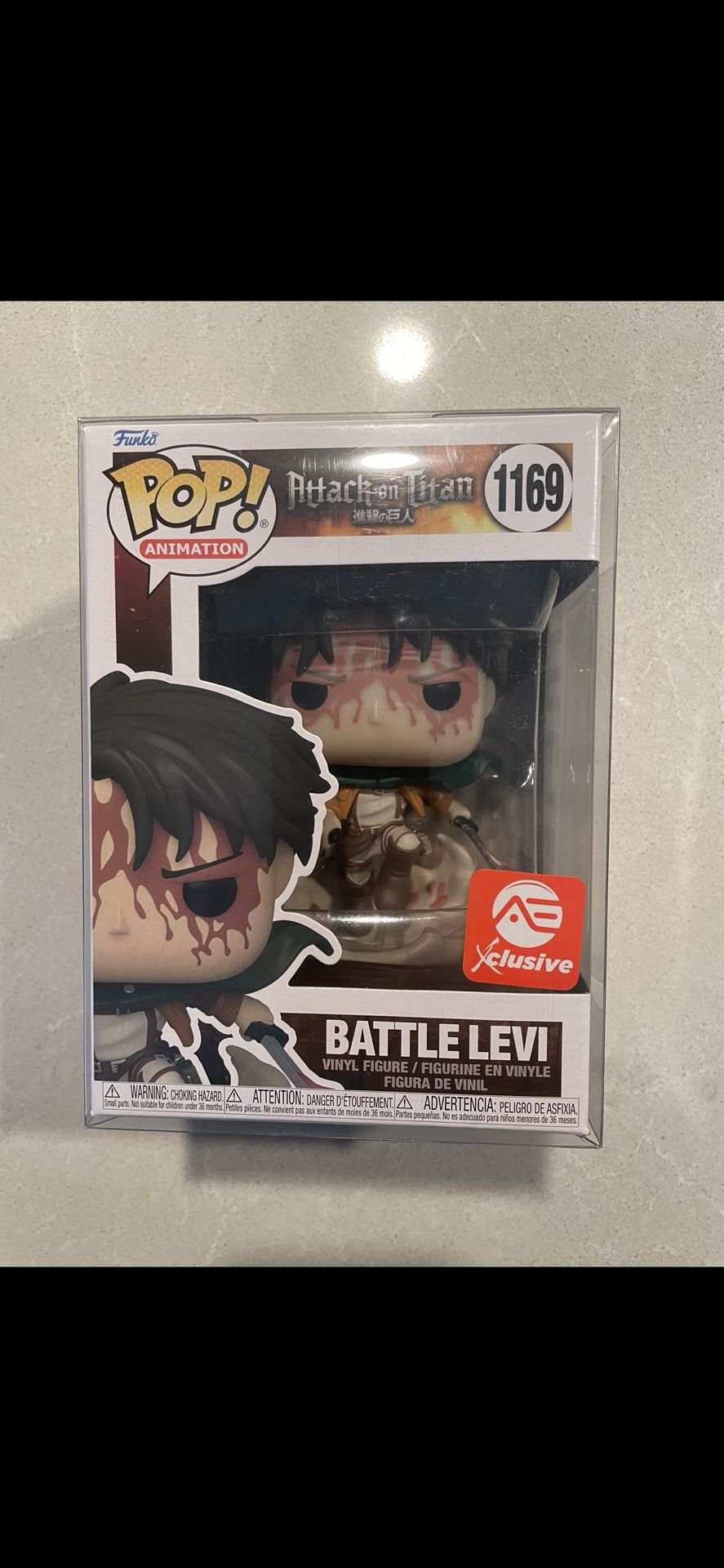 Battle Levi Bloody Funko Pop *MINT* AE Exclusive Attack on Titan 1169 AoT