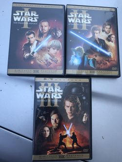 3 set Star Wars movies