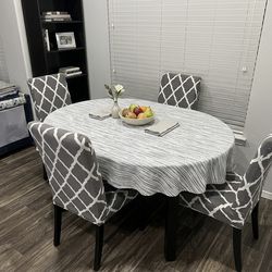 Dining table(oval/round)with 4 chairs