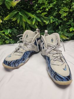 Nike Air Zoom Rookie Memphis Blues Blue Zebra Size 11.5 Penny Hardaway Retro Basketball Shoes
