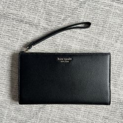 Kate Spade New York NY Women’s Black Madison Double Zip Wristlet Purse Bag