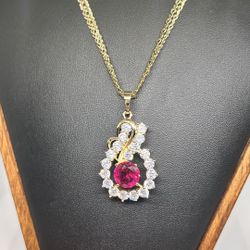 Red Pendant Necklace 