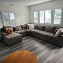 5  Seat Corner  Sectional  Gray 