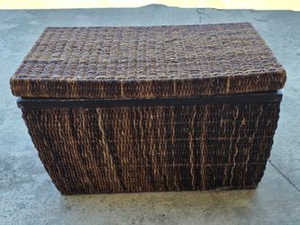 Madras Dark Brown Abaca Storage Trunk
