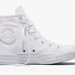 Men’s CONVERSE Chuck Taylor All Star White Canvas High Top Sneakers Sz 14 New
