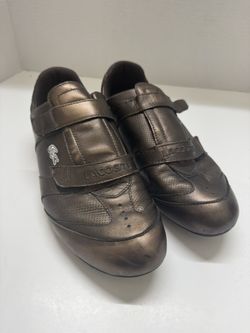 Lacoste Womens Futro Gal Earl 93t Brown Leather Shoes w/ Straps - Size 10
