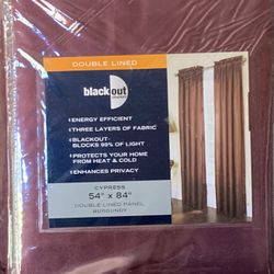 4 Brand New Burgundy Curtain Panels