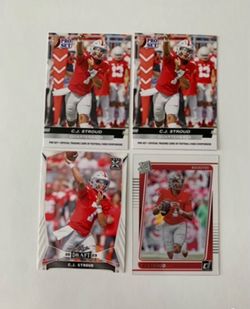 4 - C J Stroud 2023 Rookie Football Cards Rookie Of The Year