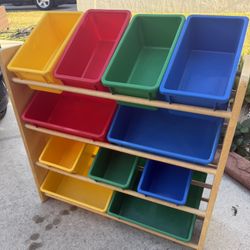 Kids Toys Shoes Organizational Storage Bins Shelf