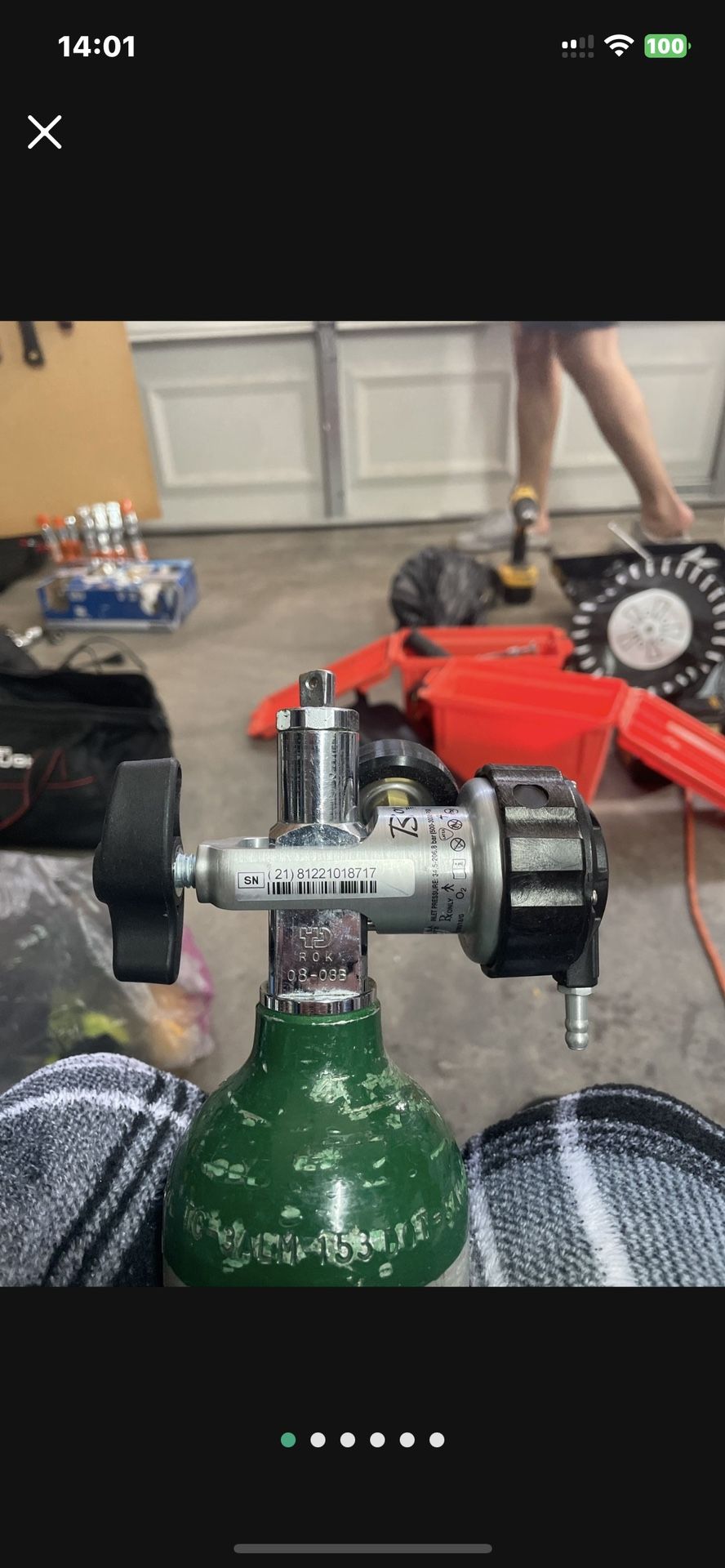 CHAD Bonsai Velocity Pneumatic Oxygen Conserved And TC-3zALM 153DIT-3AL 2216 Empty Medical Oxygen Aluminium Cylinder Tank 12”c3,25”