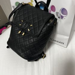Filigree Backpack Quilted Caviar Large Chanel Backpack 