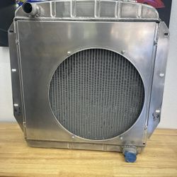 1955 Through 1959 Chevy Truck Aluminum Radiator With Aluminum Fan Shroud