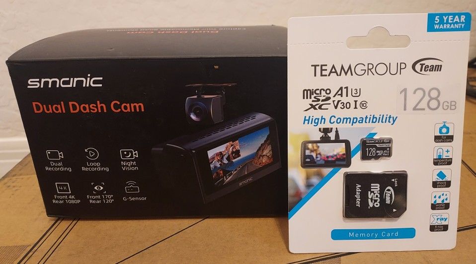 4K Dash Camera & Micro SD Card