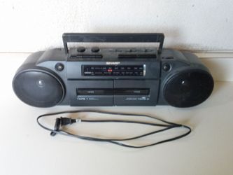 Vintage Sharp Stereo Radio Cassette Recorder BoomBox (WQ-280(GY) $50