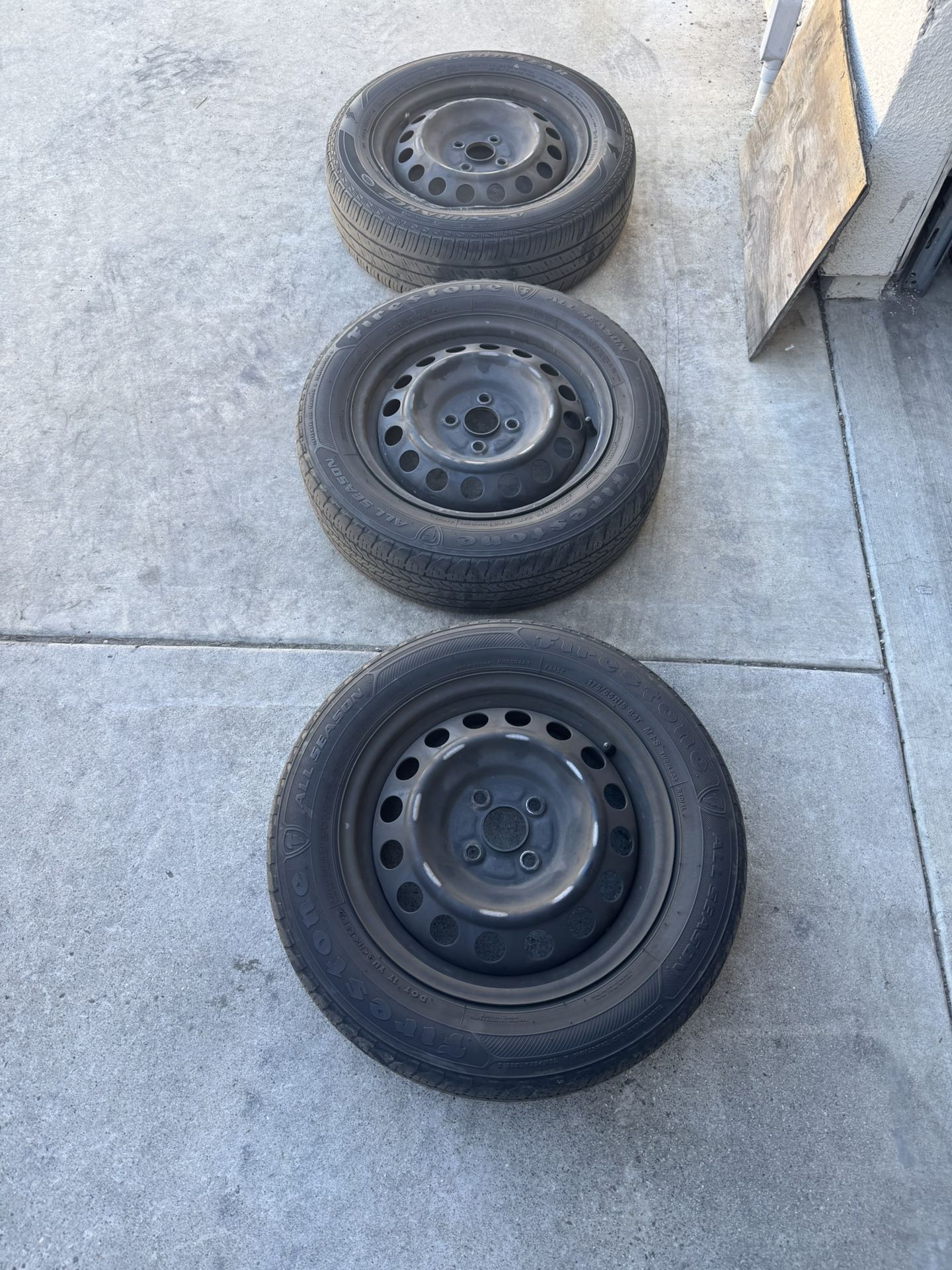 Great Condition 3 Wheels With Tires Goodyear 175/65R15 Toyota 4 Lug