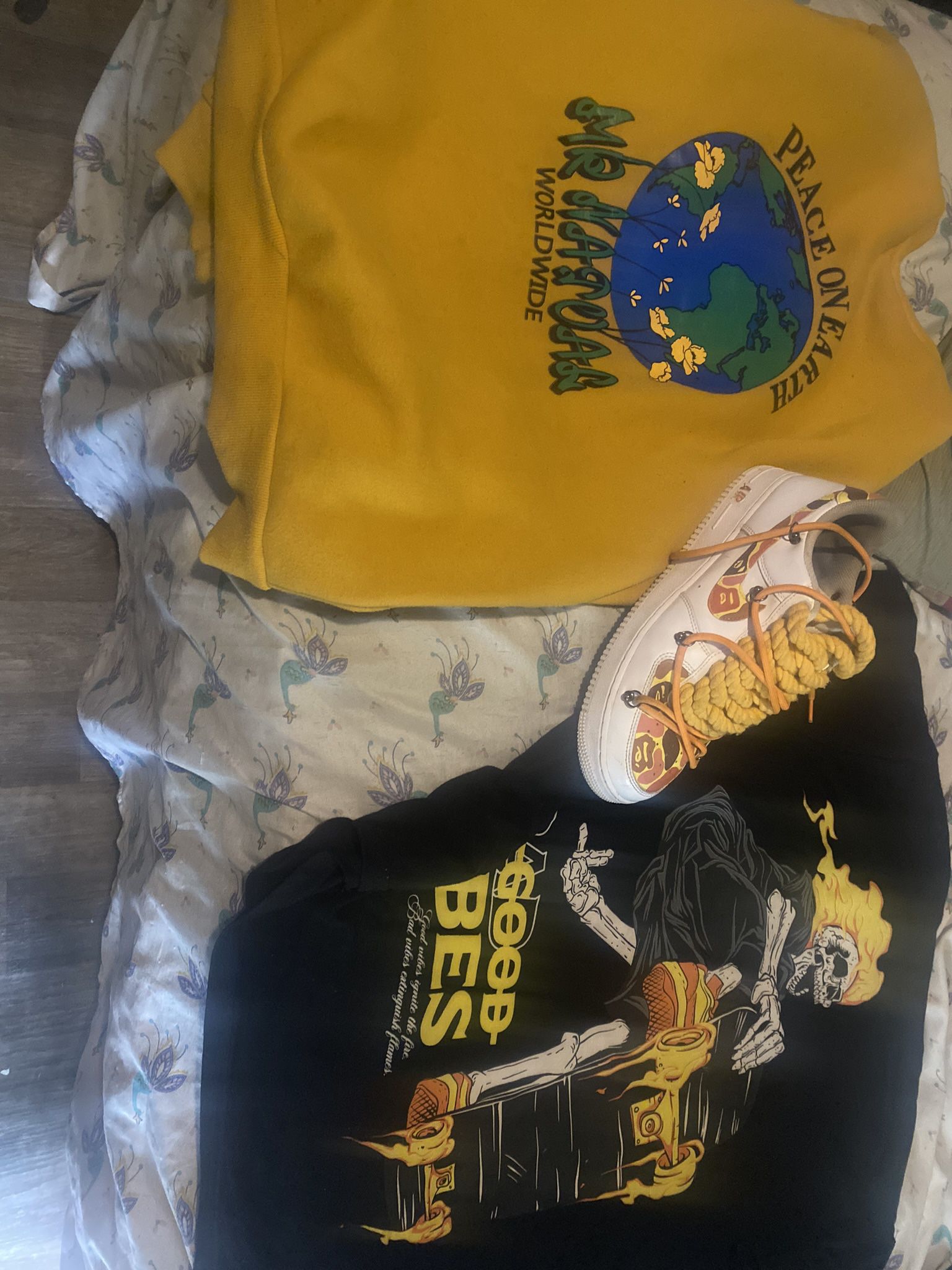 Custome Bape Forces With Matching Shirt/hoodie 