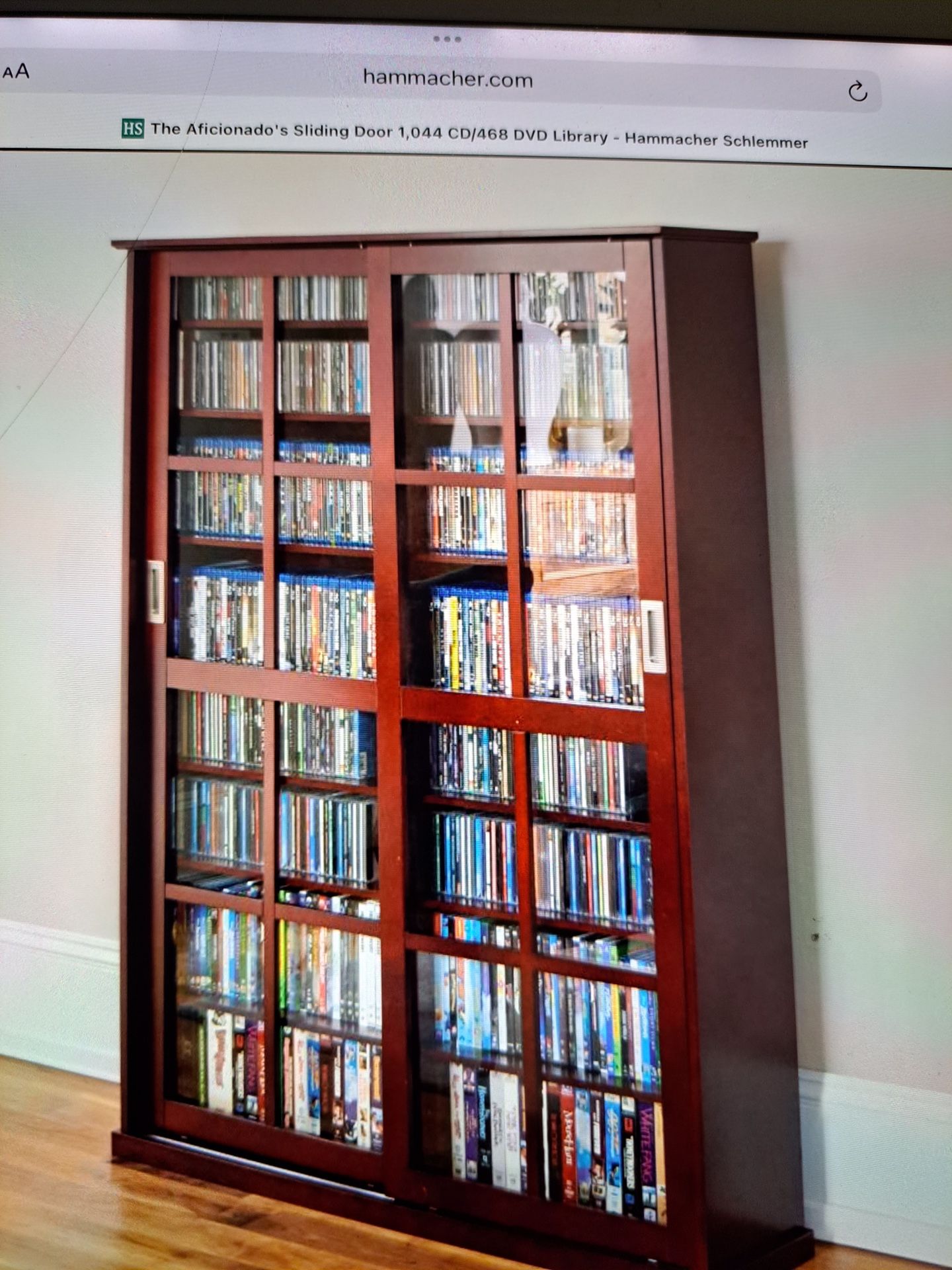 NEW - Media Storage Library Cabinets (2) Available - From Hammacher Schlemmer