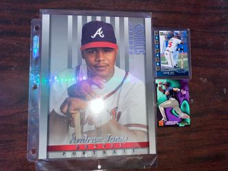 Andruw Jones Baseball Card Lot – Donruss Studio Portrait Oversized + Inserts