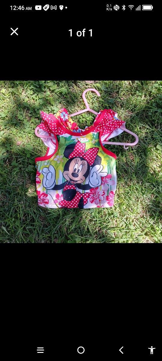 Disney Minnie Mouse Bikini Swimsuit Set Size 4T