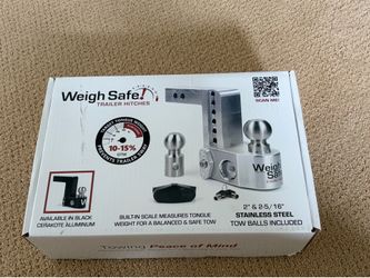Weigh Safe® WS8-2.5 - Class 5 Adjustable 8" Drop Aluminum with Stainless Steel Balls Ball Mount