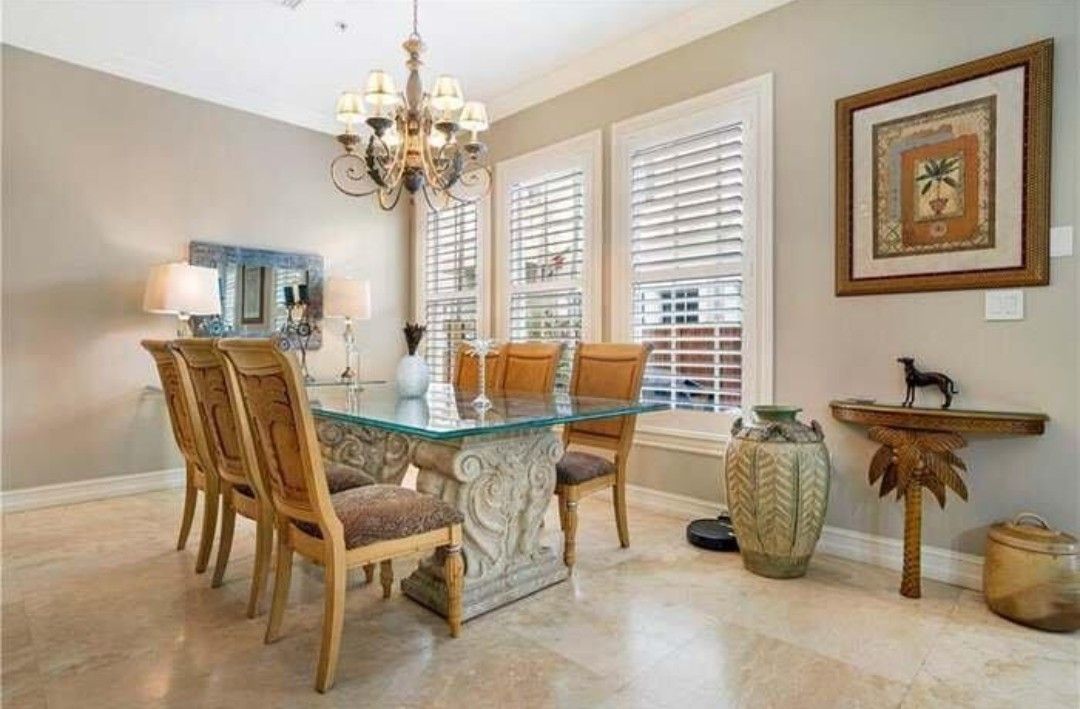 Etched Glass Dining Room Table and Console Table