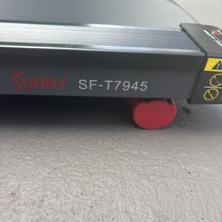 Sunny Health & Fitness Slim Under Desk Walking Compact Treadpad Treadmill with Remote Control,, Shock Absorption