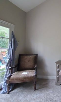 Vintage Carved Wood Armchair