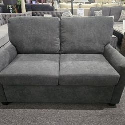 Brand New Dark Gray Twin Size Sofa Sleeper With 4" Memory Foam Mattress