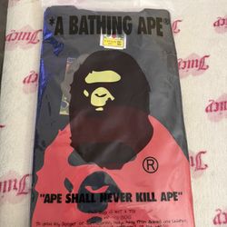 bape shirt black and red