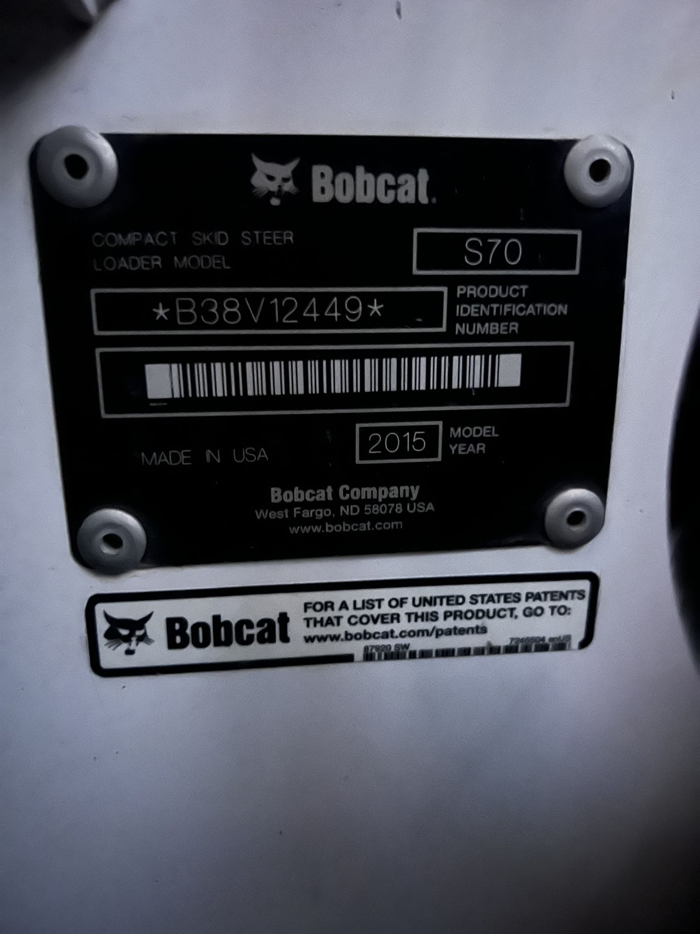 2015 Bobcat S70