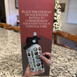 New Track Your National Parks Stainless Steel Water Bottle 