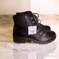 NWT — St. John’s Bay Women’s Black Lace-Up Boots | Size 11W  