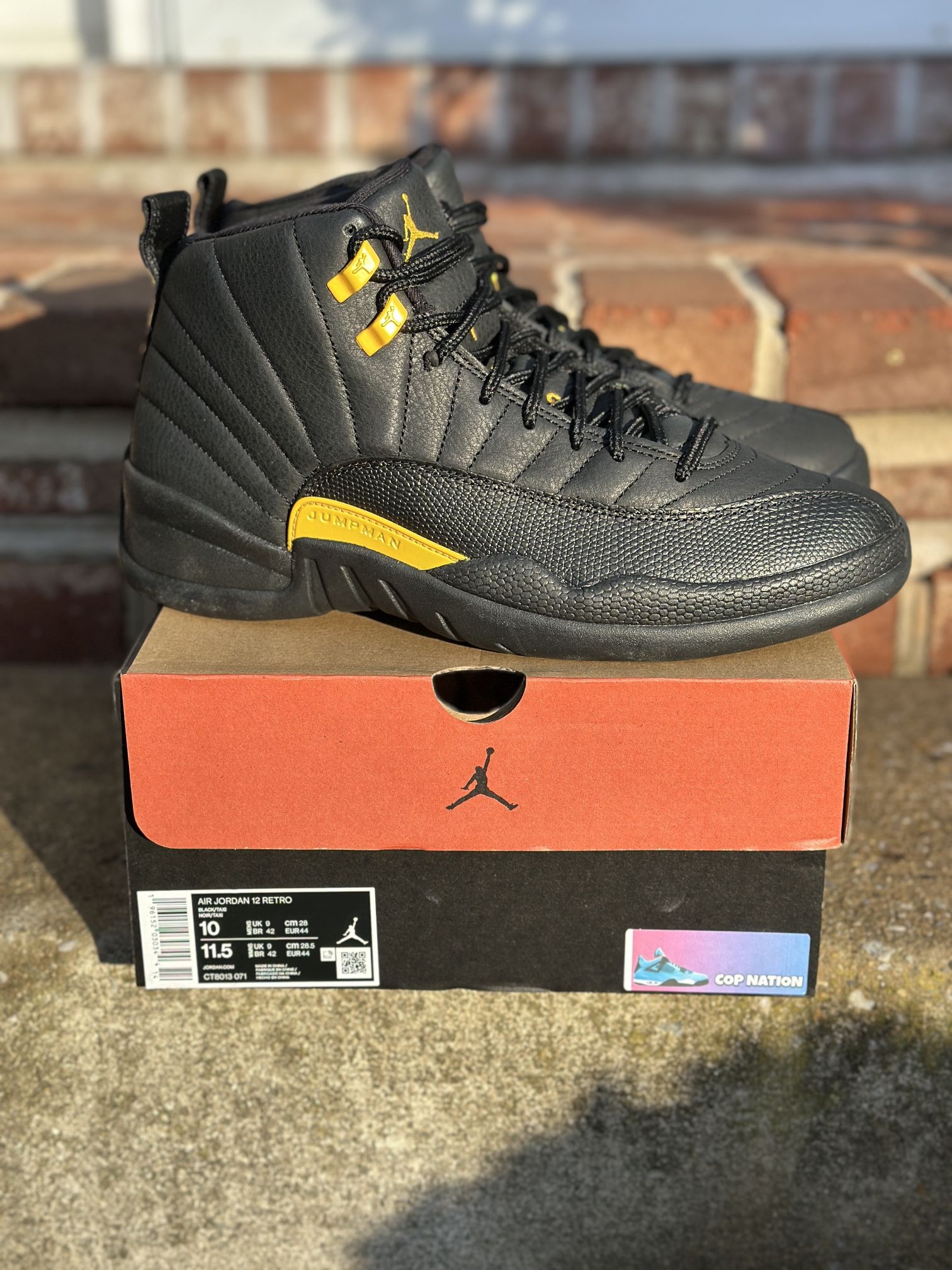 Nike Air Jordan 12 Retro Black Taxi (10M)