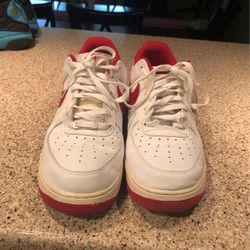 White with Red Insole Air Force 1