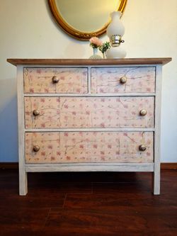Antique Floral Dresser