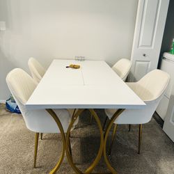White Table With Chairs