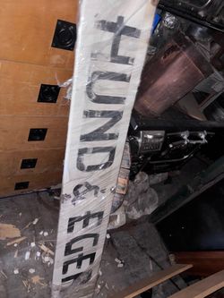 Vintage Metal Sign HUND & EGER 1(contact info removed)s