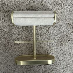 Umbra Gold Jewelry Holder Stand Rings Bracelets 