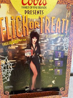 Halloween Coors Beer Elvira Flick or Treat Promotional Poster