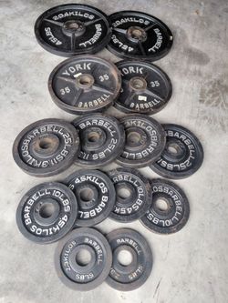 310 lb Olympic plate set