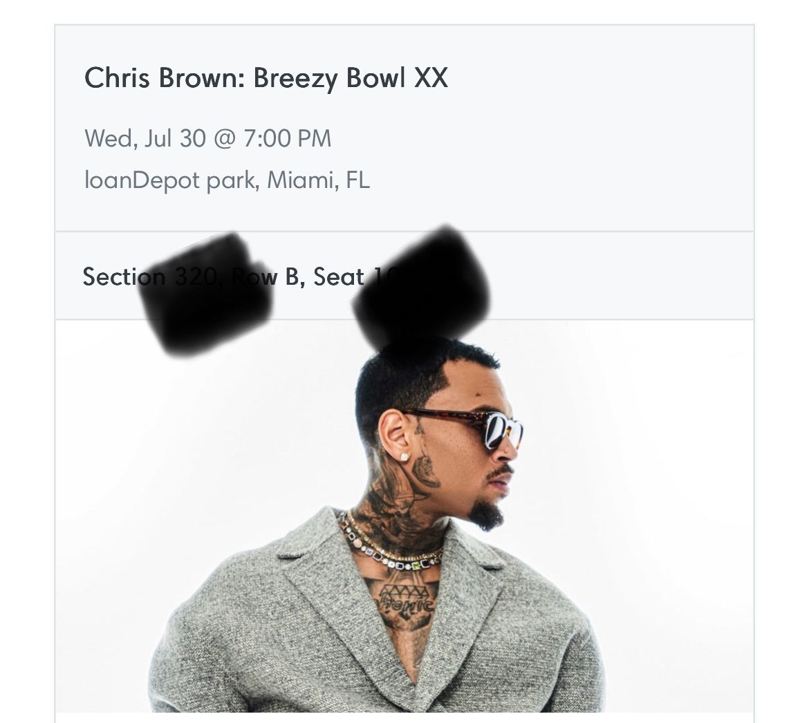 Chris Brown Ticket