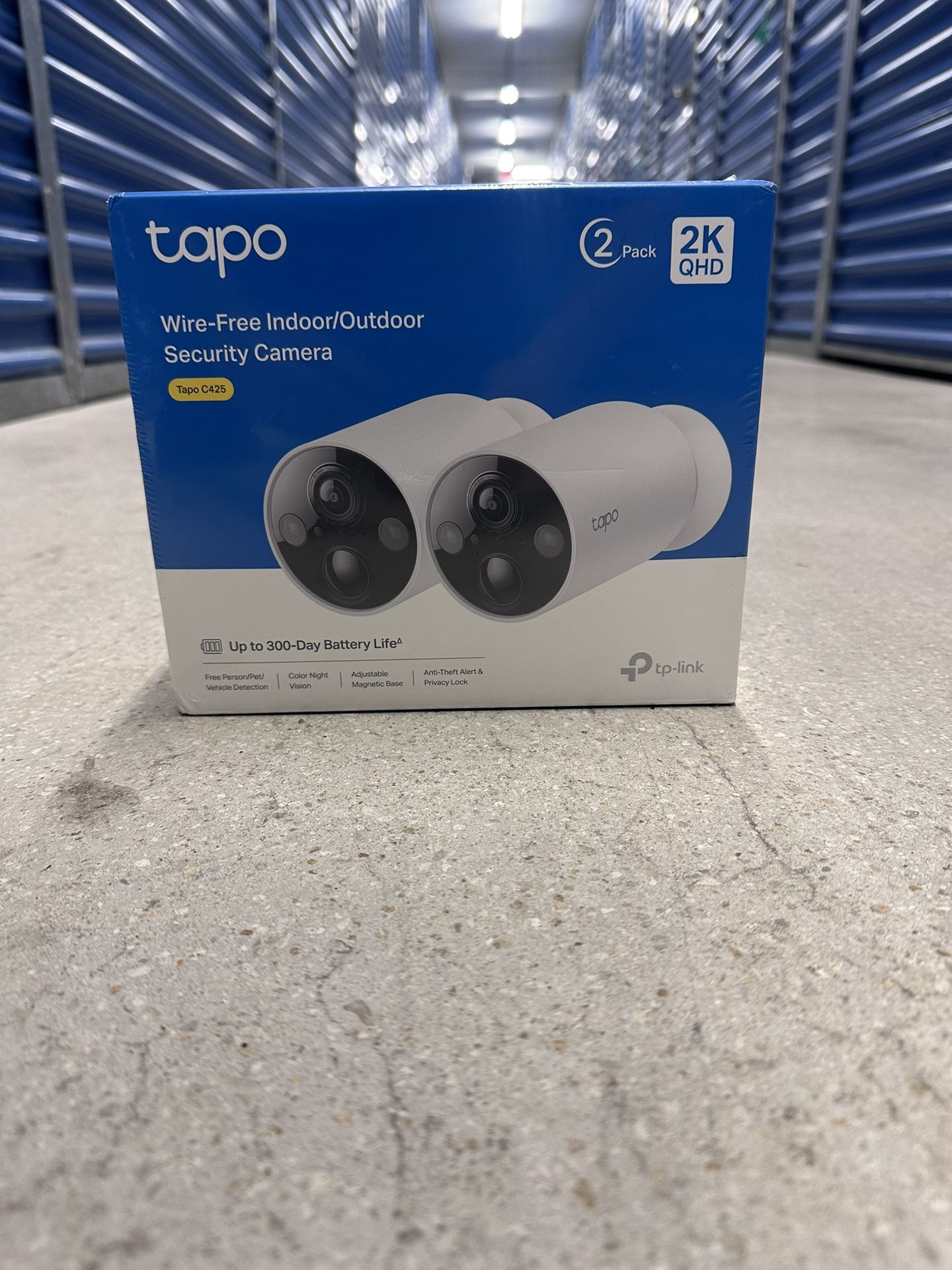 Tapo MagCam 2K Wireless Outdoor Security Camera Battery Magnetic 2 Pack