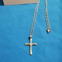 James Avery Silver Serenity Cross Retired With Necklace Size 16"$170