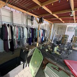 Yard sale, every day. I have women's clothing and shoes, ceiling and patio lights, ornaments and decorations, and more. $1-150