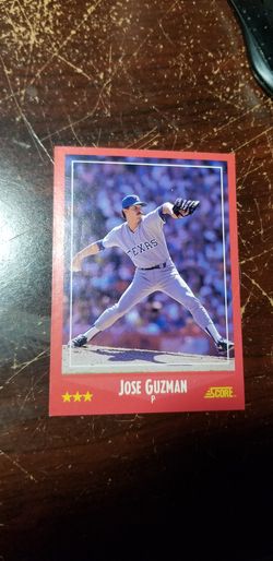 Jose Guzman Texas Rangers baseball card