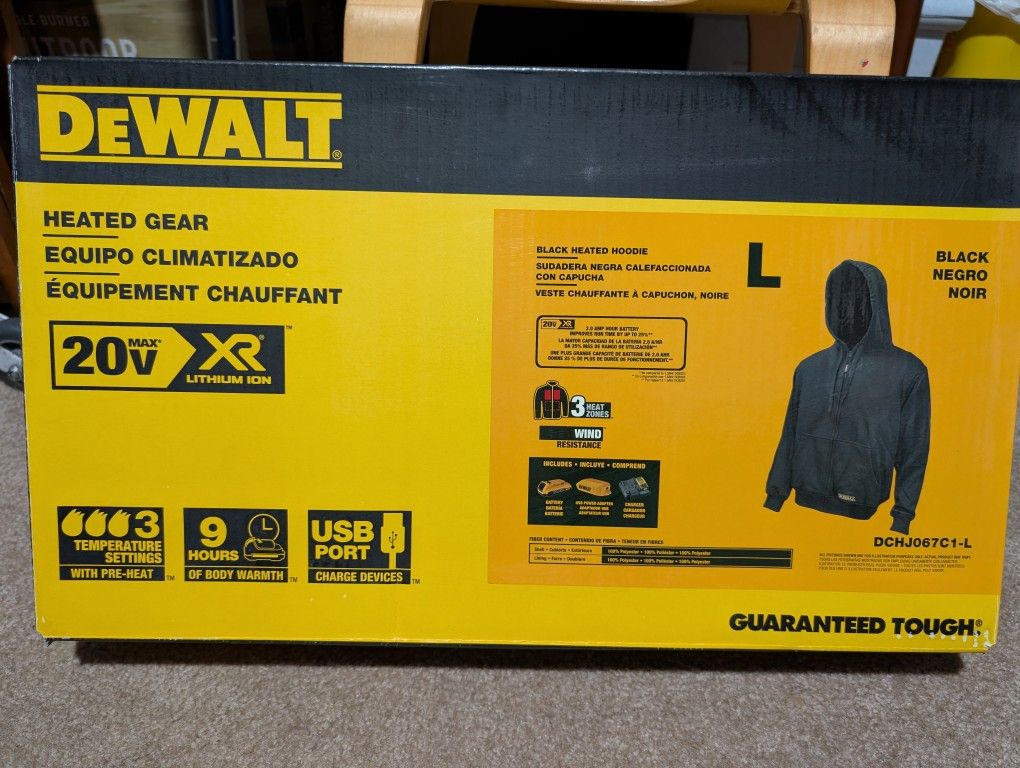 DeWalt Heated Hoodie Mens Large