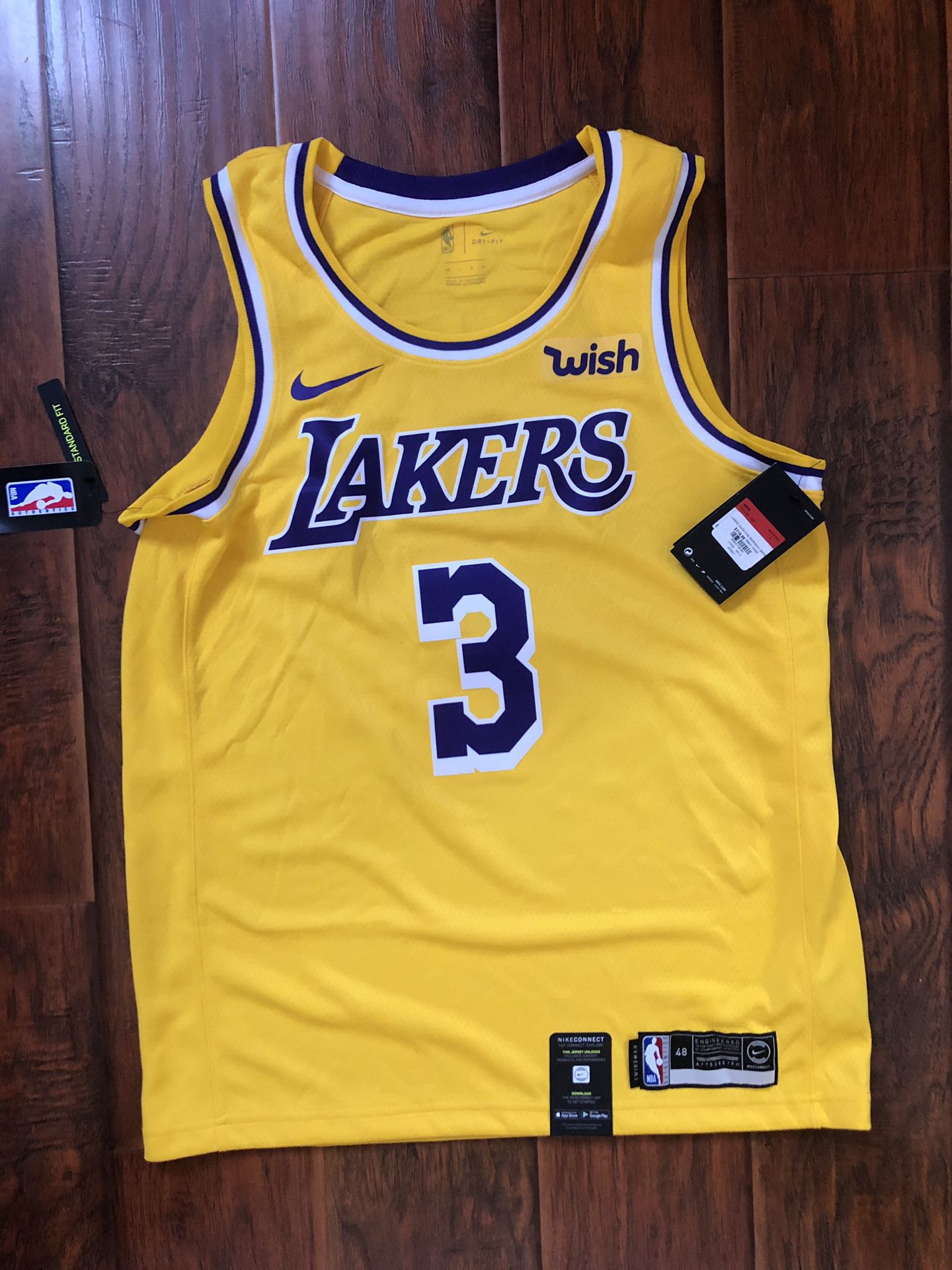 AUTHENTIC LAKERS ANTHONY DAVIS JERSEY