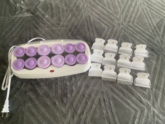 Conair Hot Rollers, 12 Ceramic Flocked Hair Rollers With Clips, Hot Curlers, volume And Curls - Pompano Beach