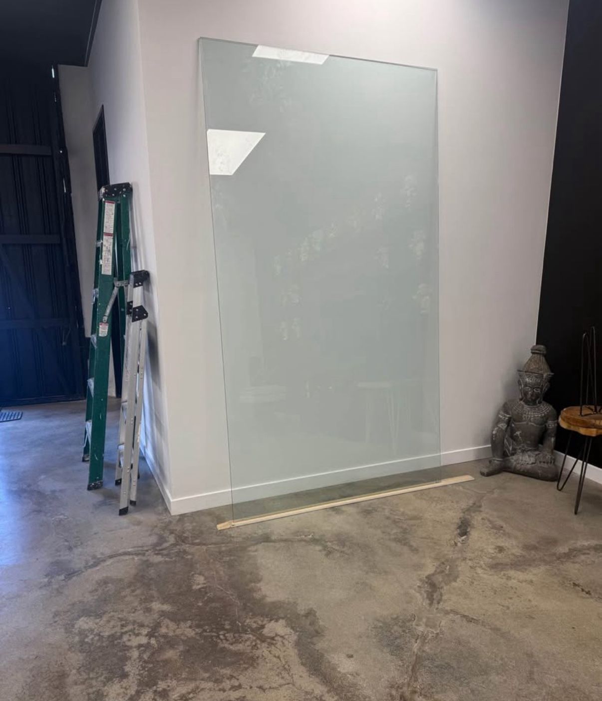 Large glass panel Piece Desk Dinning Table