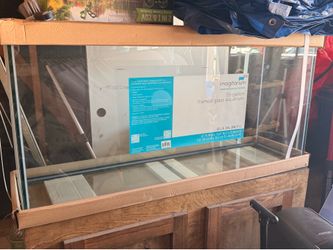55 gallon fish tank with hand built stand